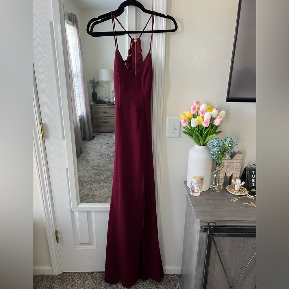 B. DARLIN Maroon Prom Dress